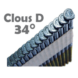 CLOU EN BANDE PAPIER INCLINAISON 34° + 2 CARTOUCHES